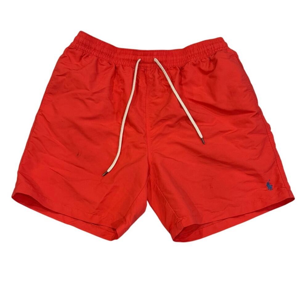 Polo Ralph Lauren Traveler Swim Trunks Orange Men's L — Stain
